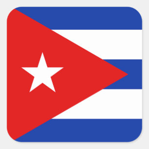 Cuba Flag  Square Sticker