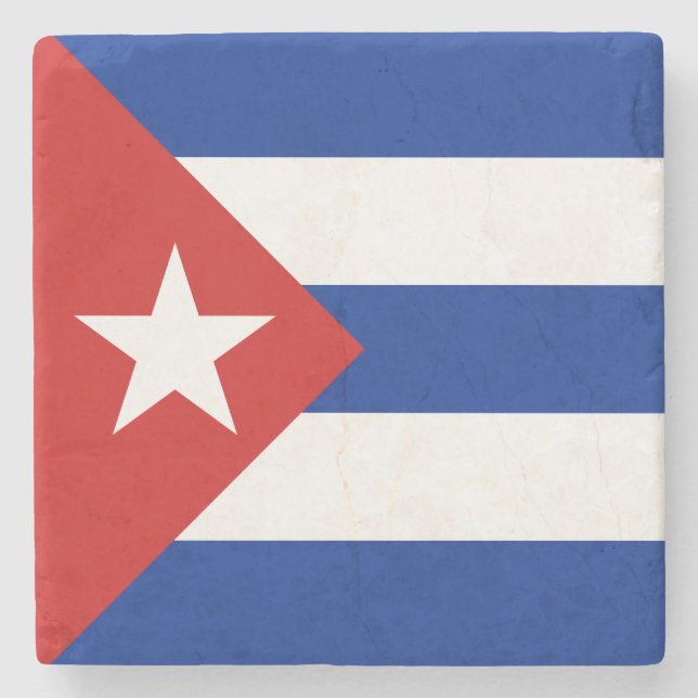 Cuba Flag Stone Coaster (Front)