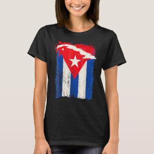 Cuba Flag Support Cuban Country Map Graphic Cuba F T-Shirt