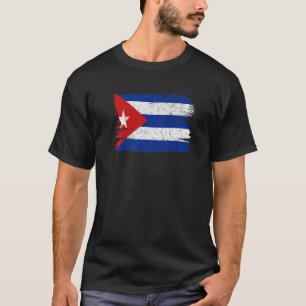 Cuba Flag Support Friendship Peace Vintage Retro T-Shirt