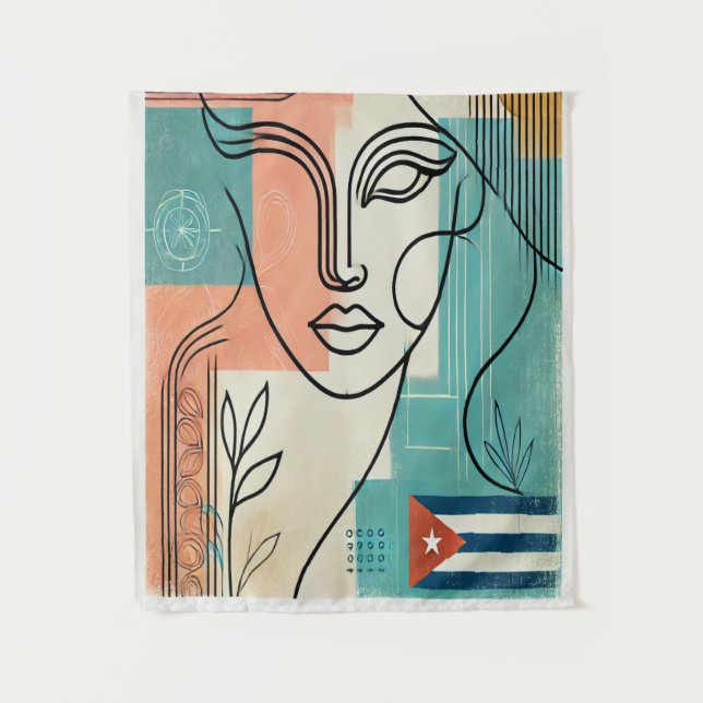 cuba flag tapestry (Front)