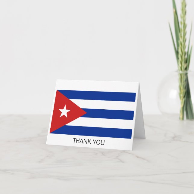 Cuba Flag Thank You Card (Front)
