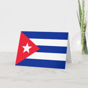 Cuba flag thank you card