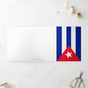 Cuba flag Tri-Fold card