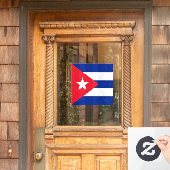 Cuba flag window cling (Home Door)
