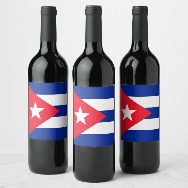 Cuba flag wine label (Bottles)