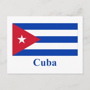 Cuba Flag with Name Postcard