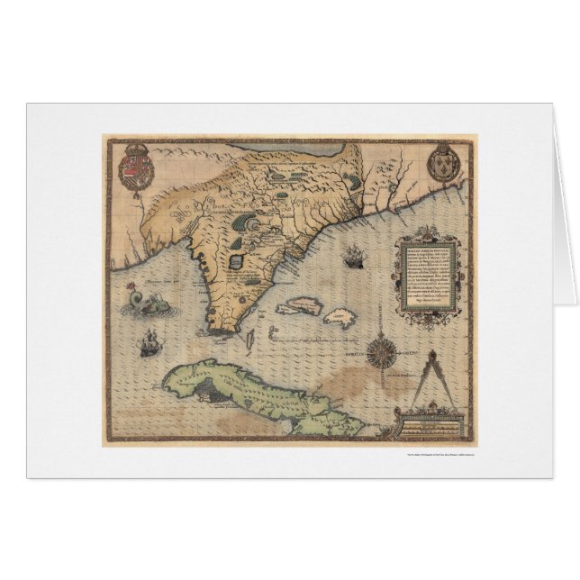 Cuba & Florida Map 1591 (Front Horizontal)