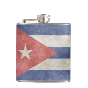 Cuba Grunge Flag Hip Flask
