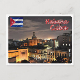 Cuba - Havana  by Night - Postcard