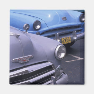 Cuba, Havana. Classic 1950's autos Magnet