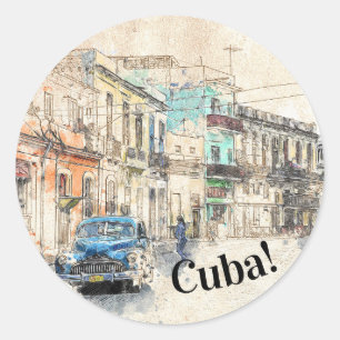 Cuba! Havana Cuba Classic Round Sticker