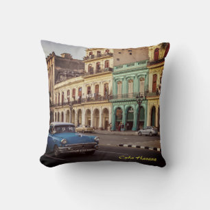 Cuba Havana Vintage Classic Car Cityscape Cushion