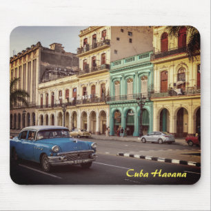 Cuba Havana Vintage Classic Car Cityscape Mouse Mat