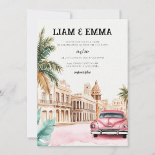 Cuba Havana Wedding Invitation destination wedding
