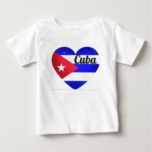 Cuba Heart Flag Baby T-Shirt