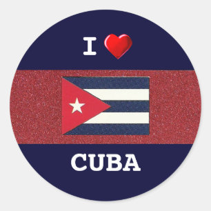 CUBA: I Love Cuba Classic Round Sticker