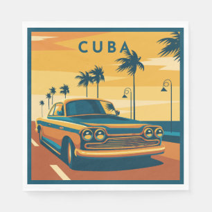 Cuba Illustration Napkin
