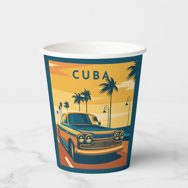 Cuba Illustration Paper Cups (Front)