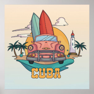 Cuba Illustration Poster