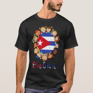 Cuba Kids Cubanita Hispanic Heritage Cuban Flag Pr T-Shirt