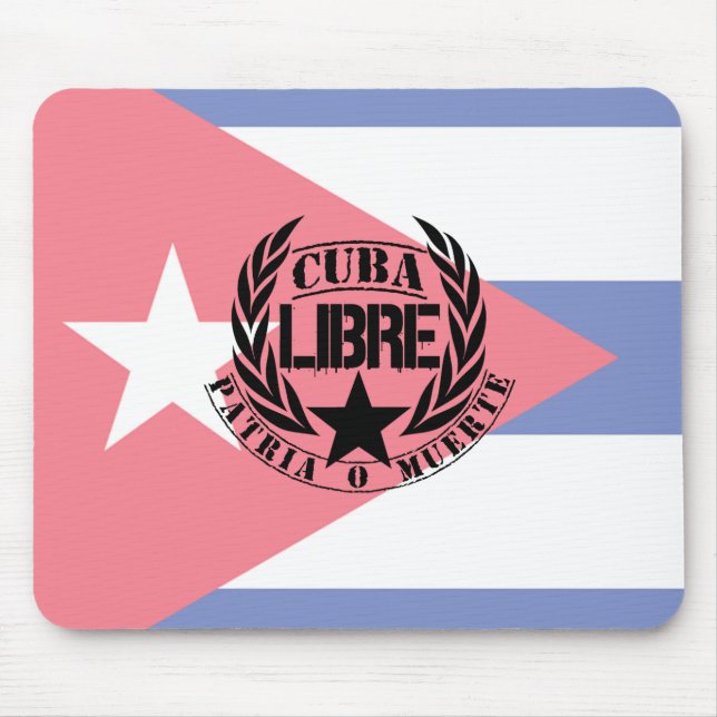 Cuba Libre Motto Laurels Mouse Mat (Front)