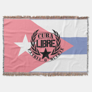 Cuba Libre Motto Laurels Throw Blanket