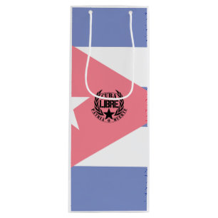 Cuba Libre Motto Laurels Wine Gift Bag