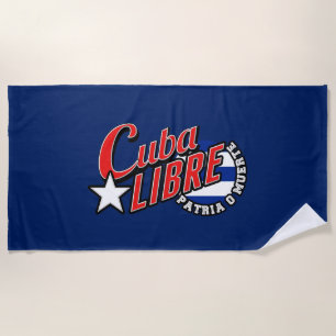 Cuba Libre Motto on a Beach Towel
