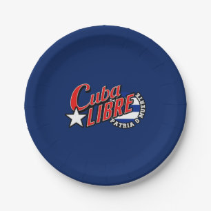 Cuba Libre Motto Paper Plate