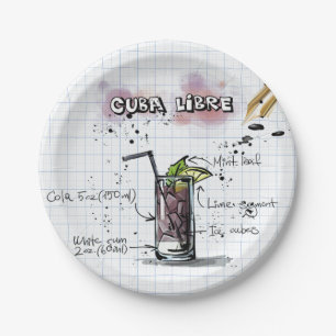 Cuba Libre Paper Plate