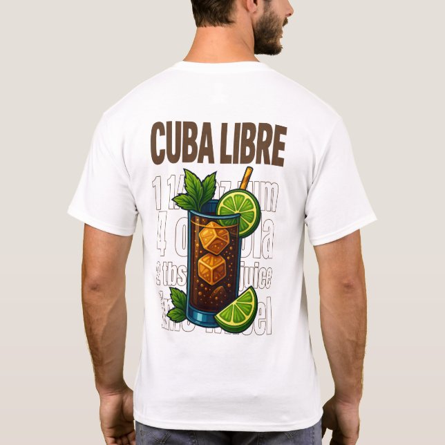 Cuba Libre T-Shirt – Classic Rum & Cola Cocktail (Back)