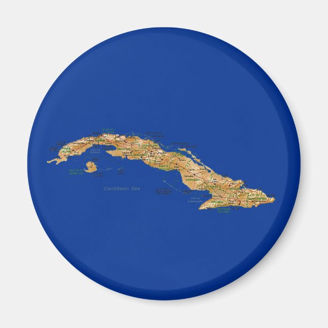Cuba Map Magnet (Front)