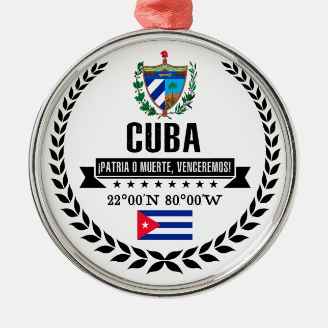 Cuba Metal Tree Decoration (Front)
