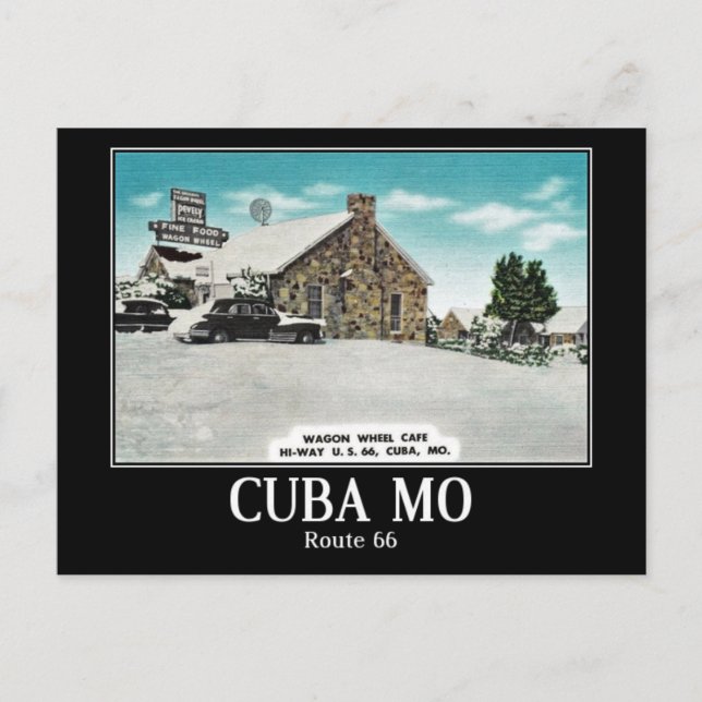 Cuba, Missouri, Rte 66, Vintage Postcard (Front)