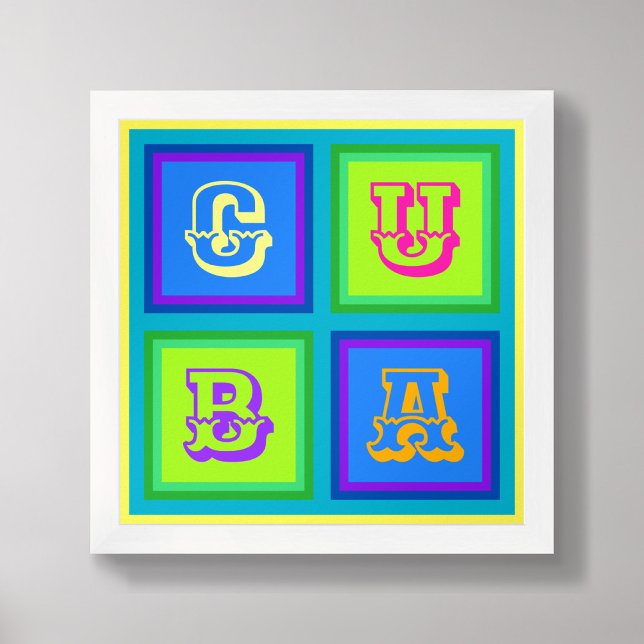 Cuba modern colourful wall art Poster  (Creator Uploaded)