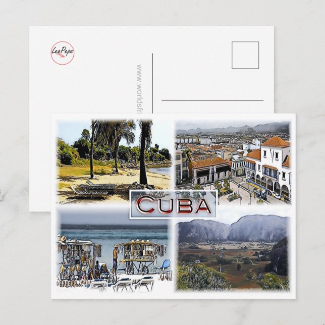 Cuba - Mosaic - Postcard (Front/Back)