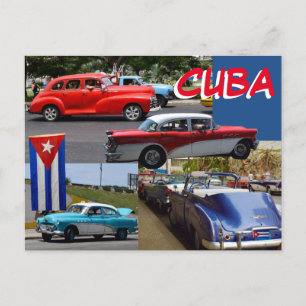Cuba Old Classic Cars around Havana Postcard