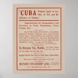 Cuba Opportunities Advertisement Poster