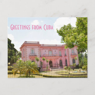 Cuba Pink Mansion Postcard