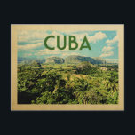 Cuba Postcard Vintage Travel<br><div class="desc">Cuba design in Vintage Travel style featuring palm trees in scenic Cuban rainforest splendour.</div>