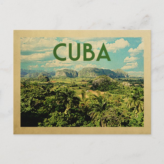 Cuba Postcard Vintage Travel (Front)