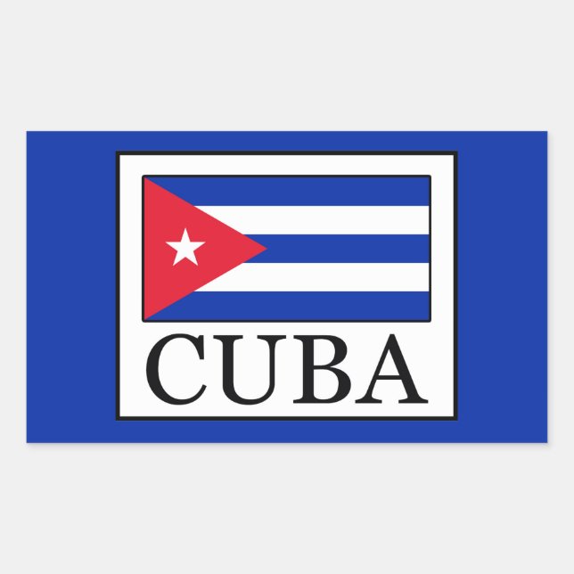 Cuba Rectangular Sticker (Front)