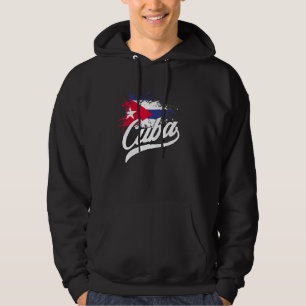 Cuba Retro Flag Vintage 70s 80s Sports Design Hoodie