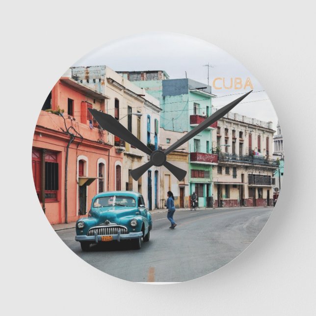 Cuba Round Clock (Front)