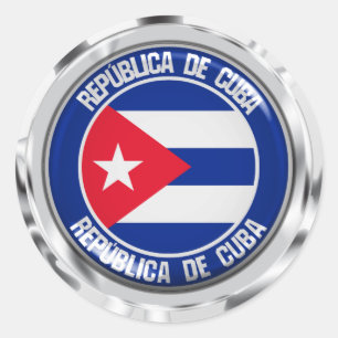Cuba Round Emblem Classic Round Sticker
