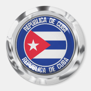 Cuba Round Emblem Magnet
