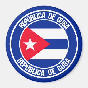 Cuba Round Emblem Magnet
