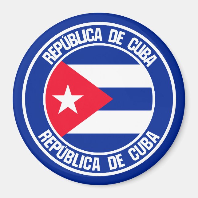 Cuba Round Emblem Magnet (Front)