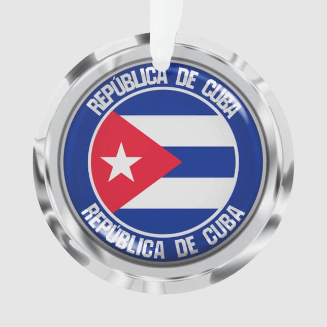 Cuba Round Emblem Ornament (Front)